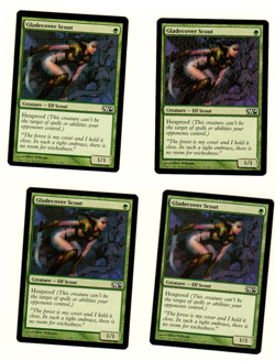 Set Of 4 Gladecover Scout M14 Magic the Gathering Common Playset - Image 3