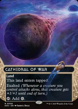 x1 Cathedral of War (0006) - Borderless R MTG Edge of Eternities: Stellar Sights - Image 1