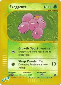 Exeggcute - 76/147 - Pokemon Aquapolis Reverse Holo Rare Card NM - Image 1