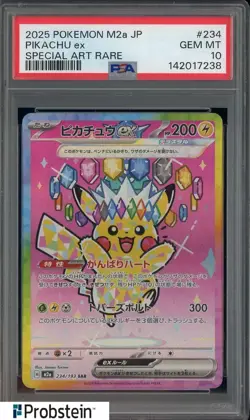 #9 2025 Pokemon M2A Japanese Special Art Rare #234 Pikachu ex PSA 10 GEM MINT - Image 1