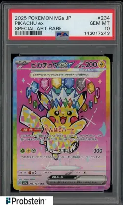 #8 2025 Pokemon M2A Japanese Special Art Rare #234 Pikachu ex PSA 10 GEM MINT - Image 1