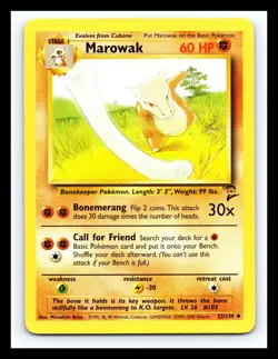 💥 Marowak | Pokemon TCG 2000 | (Base Set 2) Non Holo Vintage # 52/130 - Image 1