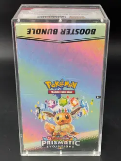 Pokemon TCG S&V Prismatic Evolutions Booster Bundle Display Case w/Acrylic Case - Image 1