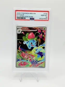 Mega Evolution Ivysaur 134/132 Holo Illust. Rare Pokemon TCG GEM MINT PSA 10 - Image 1