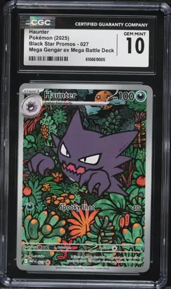 2025 CGC 10 Graded Pokemon Haunter 027 Mega Gengar EX Mega Battle Deck - Image 1