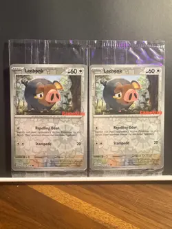 Pokemon [Sealed] Lechonk Scarlet Violet Gamestop Promo Stamp x2 SV 154/198 - Image 1