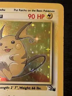 Pokemon TCG Raichu 14/62 Fossil Set 1999 Holo Rare Unlimited VTG WOTC Mp - Image 3