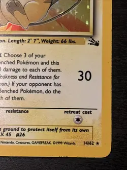 Pokemon TCG Raichu 14/62 Fossil Set 1999 Holo Rare Unlimited VTG WOTC Mp - Image 4
