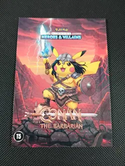 Conan (Pikachu) #T5 - Window Holo - Heros & Villains Flash Edition Pokemon - Image 1