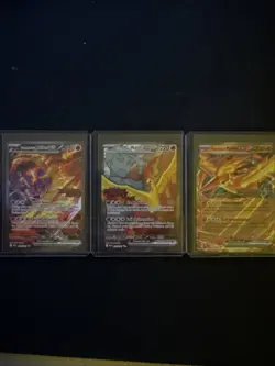 Team Rocket's Moltres ex Destined Rivals Stamp UPC Set Pokemon TCG 229/182 NM x3 - Image 2