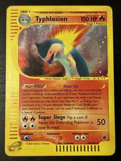 Typhlosion 28/165 - Expedition Base Set - Holo Rare Pokemon E Reader Holo - Lp - Image 1