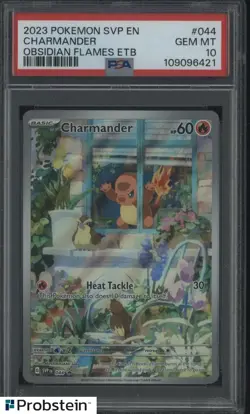 2023 Pokemon SVP EN Obsidian Flames ETB #044 Charmander PSA 10 GEM MINT - Image 1