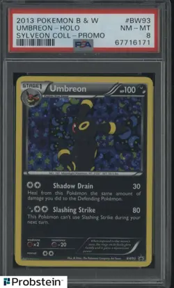2013 Pokemon B & W Sylveon Collection Promo #BW93 Umbreon Holo PSA 8 - Image 1