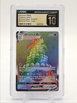 ALCREMIE VMAX 2021 POKEMON SHINING FATES RAINBOW RARE HOLO CGC 10 Q4856 - Image 1