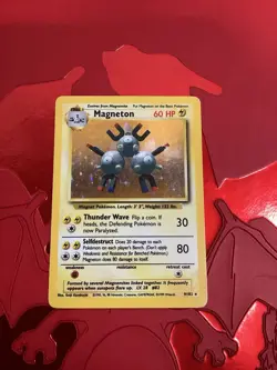 Pokemon TCG Magneton Base Set Holo Unlimited Rare HP - Image 1