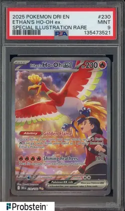 2025 Pokemon DRI EN Special Illustration Rare #230 Ethan's Ho-Oh ex PSA 9 MINT - Image 1