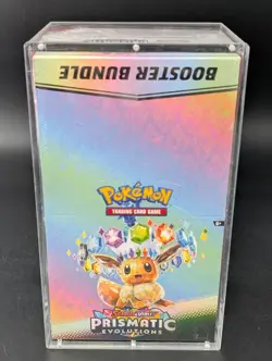 Pokemon TCG S&V Prismatic Evolutions Booster Bundle Display Case w/Acrylic Case - Image 1