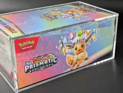 Pokemon TCG S&V Prismatic Evolutions Booster Bundle Display Case w/Acrylic Case - Image 4
