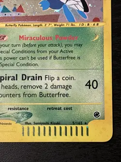 Butterfree 5/165 Expedition Holo 2002 Pokemon Tcg Wotc E Reader Holo Swirl Nm(-) - Image 4