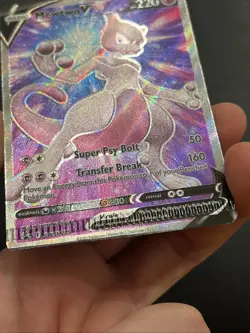 Pokemon TCG Mewtwo V SWSH229 Sword & Shield Black Star Promo Holo Crimp Error MP - Image 2