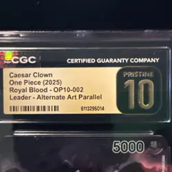 Caesar Clown Leader OP10-002 Alt Art Royal Blood One Piece CGC PRISTINE 10 - Image 2