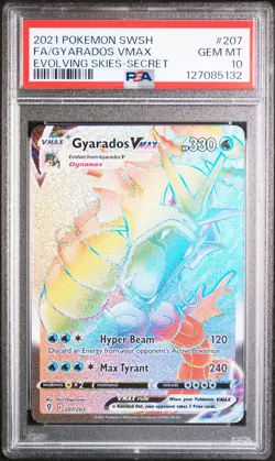 2021 POKEMON SWORD & SHIELD EVOLVING SKIES SECRET FULL ART/GYARADOS VMAX PSA 10 - Image 1