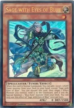 Yugioh Sage with Eyes of Blue SHVI-EN020 Ultra Rare 1st Edition NM - Image 1