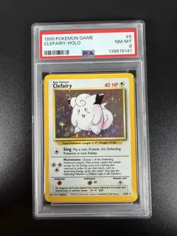1999 Pokemon Game PSA 8 NM/MT Clefairy Holofoil #5 Unlimited Base - Image 2