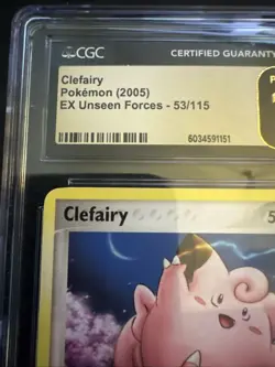Clefairy Reverse Holo 53 CGC Pritine 10 Pokemon 2005 EX Unseen Forces - Image 2