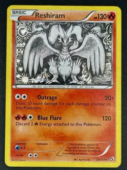 Reshiram 28/113 Legendary Treasures Holo Rare LP Pokemon TCG - Image 1