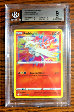 Reshiram Amazing Rare #017 - BGS MINT 9 - 2021 SWSH Shining Fates - Pokemon TCG - Image 1