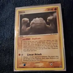 Pokemon TCG Ditto Geodude Card 62/113 2005 Ex Delta Species Yuka Morii - Image 1