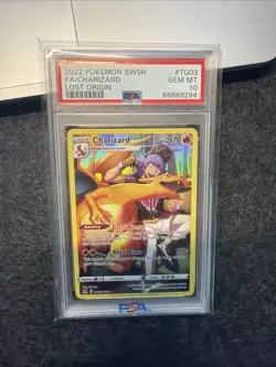Pokemon Lost Origin Charizard TG03/TG30 Trainer Gallery Holo Foil PSA 10 - Image 1