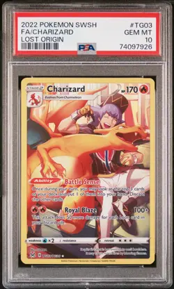 PSA 10 Charizard TG03/TG30 - Lost Origin Trainer Gallery - Pokemon TCG - Image 1