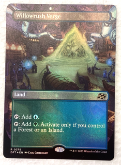 MTG Aetherdrift Willowrush Verge Borderless Foil - Image 1