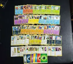 Pokemon Brilliant Stars - Complete Common + Uncommon 88 Card Set + Energy - NM - Image 1