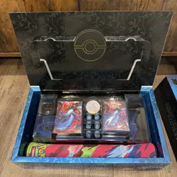 Pokemon TCG Mega Charizard UPC - Playing Mat, Deck Box, 65 Card Sleeves Only - Image 1