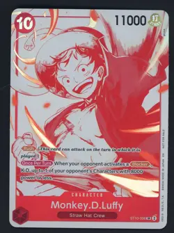 2023 ONE PIECE CARD GAME ST10-006 MONKEY.D.LUFFY FOIL SUPER RARE - Image 1