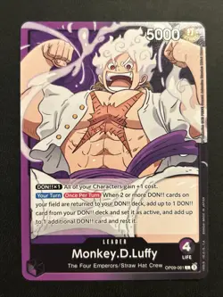 Monkey.D.Luffy OP09-061 English Leader Emperors In New World One Piece Card Game - Image 1