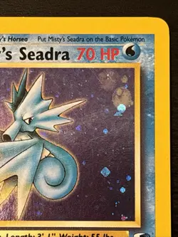 Misty's Seadra Holo Rare Gym Heroes 009/132 Wotc Rare Holo Pokemon Card Lp+ - Image 3