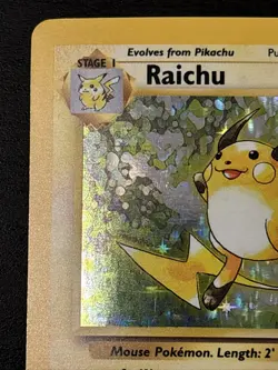 Raichu Holo Rare 014/102 Base Set Holo Unlimited Pokemon Card Wotc Holo Lp+ - Image 2