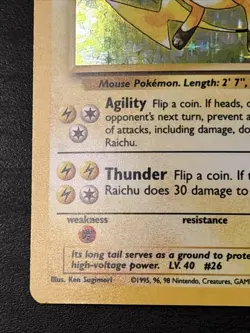 Raichu Holo Rare 014/102 Base Set Holo Unlimited Pokemon Card Wotc Holo Lp+ - Image 5