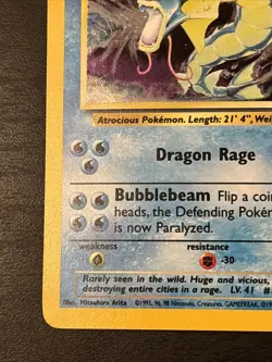 Gyarados Base Set 2 Holo Rare Card 7/130 Unlimited Wotc Holo Rare Pokemon NM - Image 5