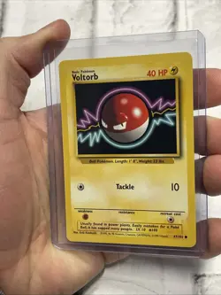 Pokemon TCG Voltorb Base Set 67/102 Regular Unlimited Common Card Vintage Vtg NM - Image 2