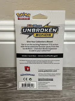 Pokemon TCG Sun & Moon Unbroken Bonds 3-Pack Hanger Box SEALED - Image 2