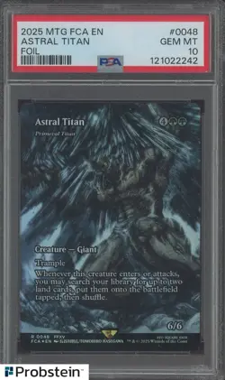 "Tcg 2025 MTG FINAL FANTASY: THROUGH THE AGES #0048 ASTRAL TITAN FOIL PSA 10 " - Image 1