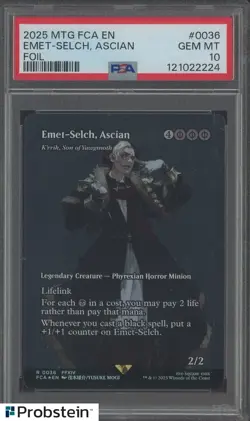 "Tcg 2025 MTG FINAL FANTASY: THROUGH THE AGES #0036 EMET-SELCH, ASCIAN FOIL PSA - Image 1