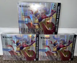 Magic The Gathering Final Fantasy Collector Booster Omega Pack 3X New Sealed - Image 1