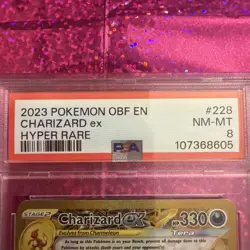 Charizard ex 228/197 Hyper Rare - Pokemon Obsidian Flames PSA 8 NM-MT - Image 3