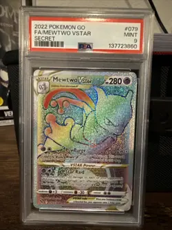 2022 Pokemon Go Mewtwo VSTAR #79 PSA 9 - Image 1